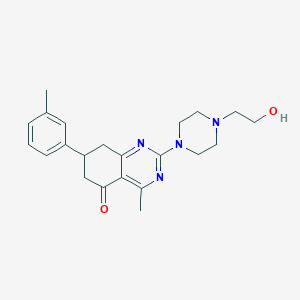 2-[4-(2-hydroxyethyl)-1-piperazinyl]-4-methyl-7-(3-methylphenyl)-7,8-dihydro-5(6H)-quinazolinone