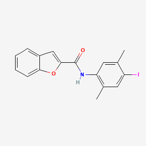 molecular formula C17H14INO2 B4835613 N-(4-iodo-2,5-dimethylphenyl)-1-benzofuran-2-carboxamide 