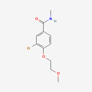 molecular formula C11H14BrNO3 B4835616 3-bromo-4-(2-methoxyethoxy)-N-methylbenzamide 