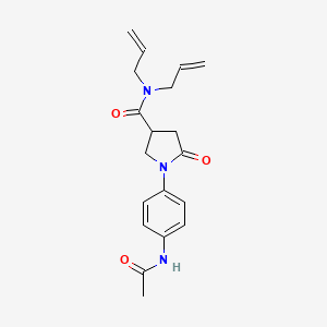1-[4-(acetylamino)phenyl]-N,N-diallyl-5-oxo-3-pyrrolidinecarboxamide