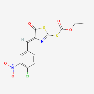 S-[4-(4-chloro-3-nitrobenzylidene)-5-oxo-4,5-dihydro-1,3-thiazol-2-yl] O-ethyl thiocarbonate