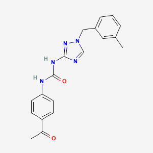 molecular formula C19H19N5O2 B4835666 N-(4-acetylphenyl)-N'-[1-(3-methylbenzyl)-1H-1,2,4-triazol-3-yl]urea 