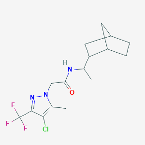 N-(1-bicyclo[2.2.1]hept-2-ylethyl)-2-[4-chloro-5-methyl-3-(trifluoromethyl)-1H-pyrazol-1-yl]acetamide