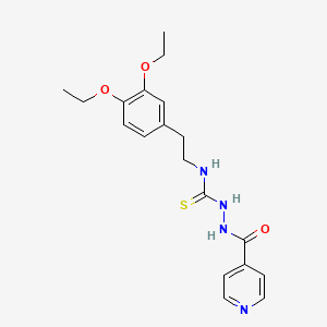 molecular formula C19H24N4O3S B4835709 N-[2-(3,4-diethoxyphenyl)ethyl]-2-isonicotinoylhydrazinecarbothioamide 