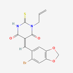 1-allyl-5-[(6-bromo-1,3-benzodioxol-5-yl)methylene]-2-thioxodihydro-4,6(1H,5H)-pyrimidinedione