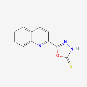 molecular formula C11H7N3OS B4835771 5-(2-quinolinyl)-1,3,4-oxadiazole-2-thiol 