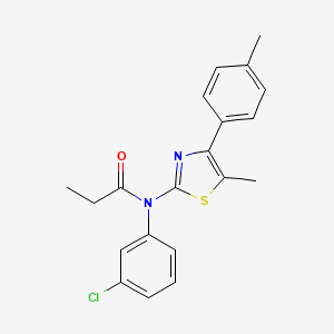 N-(3-chlorophenyl)-N-[5-methyl-4-(4-methylphenyl)-1,3-thiazol-2-yl]propanamide