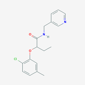molecular formula C17H19ClN2O2 B4835808 2-(2-chloro-5-methylphenoxy)-N-(3-pyridinylmethyl)butanamide 