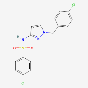 4-chloro-N-[1-(4-chlorobenzyl)-1H-pyrazol-3-yl]benzenesulfonamide