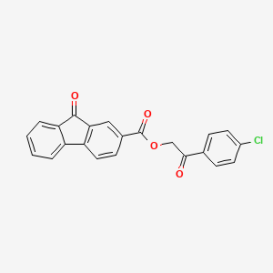 2-(4-chlorophenyl)-2-oxoethyl 9-oxo-9H-fluorene-2-carboxylate