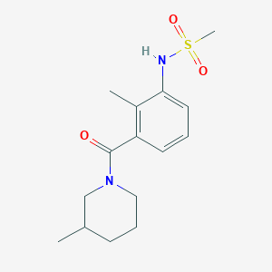 molecular formula C15H22N2O3S B4835846 N-{2-methyl-3-[(3-methyl-1-piperidinyl)carbonyl]phenyl}methanesulfonamide 