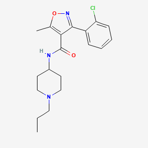 3-(2-chlorophenyl)-5-methyl-N-(1-propyl-4-piperidinyl)-4-isoxazolecarboxamide