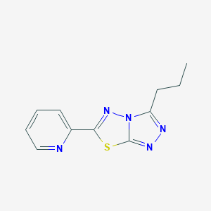 molecular formula C11H11N5S B483588 3-Propyl-6-(2-pyridinyl)[1,2,4]triazolo[3,4-b][1,3,4]thiadiazole CAS No. 209726-63-6