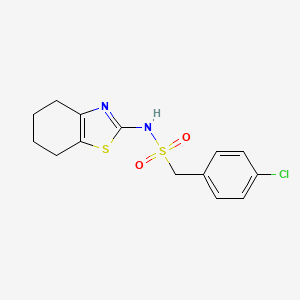 1-(4-chlorophenyl)-N-(4,5,6,7-tetrahydro-1,3-benzothiazol-2-yl)methanesulfonamide