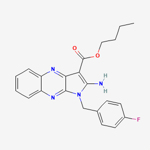 butyl 2-amino-1-(4-fluorobenzyl)-1H-pyrrolo[2,3-b]quinoxaline-3-carboxylate