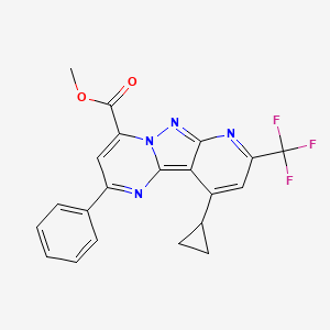 methyl 10-cyclopropyl-2-phenyl-8-(trifluoromethyl)pyrido[2',3':3,4]pyrazolo[1,5-a]pyrimidine-4-carboxylate