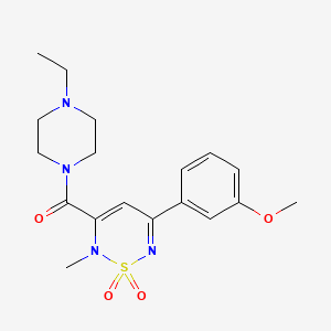 3-[(4-ethyl-1-piperazinyl)carbonyl]-5-(3-methoxyphenyl)-2-methyl-2H-1,2,6-thiadiazine 1,1-dioxide