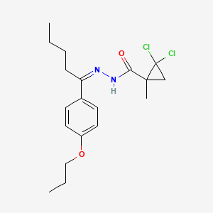 2,2-dichloro-1-methyl-N'-[1-(4-propoxyphenyl)pentylidene]cyclopropanecarbohydrazide