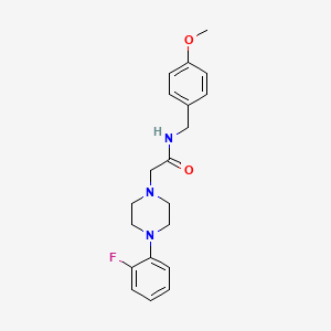 molecular formula C20H24FN3O2 B4835968 2-[4-(2-fluorophenyl)-1-piperazinyl]-N-(4-methoxybenzyl)acetamide 