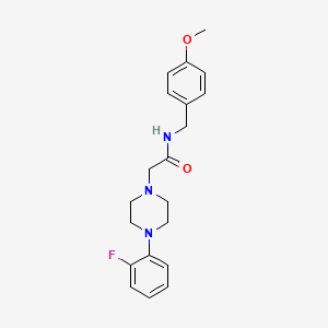 molecular formula C20H24FN3O2 B4835968 2-[4-(2-fluorophenyl)piperazin-1-yl]-N-(4-methoxybenzyl)acetamide 