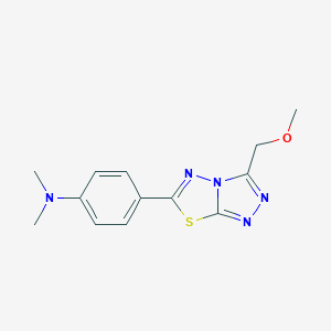 molecular formula C13H15N5OS B483597 4-[3-(methoxymethyl)[1,2,4]triazolo[3,4-b][1,3,4]thiadiazol-6-yl]-N,N-dimethylaniline CAS No. 905428-78-6