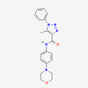 molecular formula C20H21N5O2 B4835975 5-methyl-N-[4-(4-morpholinyl)phenyl]-1-phenyl-1H-1,2,3-triazole-4-carboxamide 