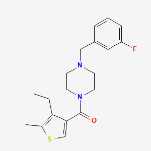 1-[(4-ethyl-5-methyl-3-thienyl)carbonyl]-4-(3-fluorobenzyl)piperazine