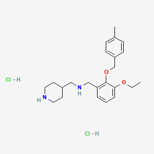 {3-ethoxy-2-[(4-methylbenzyl)oxy]benzyl}(4-piperidinylmethyl)amine dihydrochloride