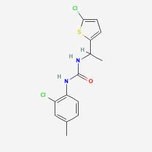 N-(2-chloro-4-methylphenyl)-N'-[1-(5-chloro-2-thienyl)ethyl]urea