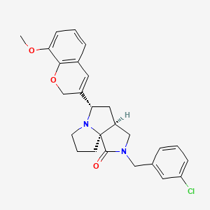 molecular formula C26H27ClN2O3 B4836071 (3aS*,5S*,9aS*)-2-(3-chlorobenzyl)-5-(8-methoxy-2H-chromen-3-yl)hexahydro-7H-pyrrolo[3,4-g]pyrrolizin-1(2H)-one 