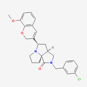 (3aS*,5S*,9aS*)-2-(3-chlorobenzyl)-5-(8-methoxy-2H-chromen-3-yl)hexahydro-7H-pyrrolo[3,4-g]pyrrolizin-1(2H)-one