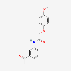 molecular formula C17H17NO4 B4836089 N-(3-acetylphenyl)-2-(4-methoxyphenoxy)acetamide 