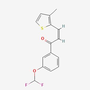 molecular formula C15H12F2O2S B4836103 1-[3-(difluoromethoxy)phenyl]-3-(3-methyl-2-thienyl)-2-propen-1-one 