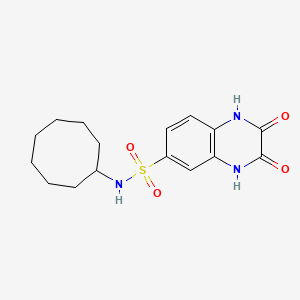 molecular formula C16H21N3O4S B4836133 N-cyclooctyl-2,3-dioxo-1,2,3,4-tetrahydro-6-quinoxalinesulfonamide 