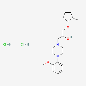 molecular formula C20H34Cl2N2O3 B4836141 1-[4-(2-methoxyphenyl)-1-piperazinyl]-3-[(2-methylcyclopentyl)oxy]-2-propanol dihydrochloride 