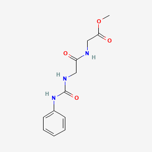 molecular formula C12H15N3O4 B4836151 methyl N-(anilinocarbonyl)glycylglycinate 