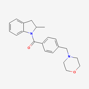 molecular formula C21H24N2O2 B4836163 2-methyl-1-[4-(4-morpholinylmethyl)benzoyl]indoline 