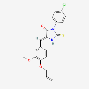 molecular formula C20H17ClN2O3S B4836168 5-[4-(allyloxy)-3-methoxybenzylidene]-3-(4-chlorophenyl)-2-thioxo-4-imidazolidinone 