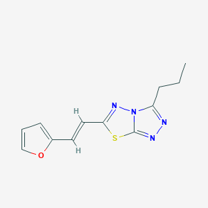 molecular formula C12H12N4OS B483617 6-[(E)-2-(2-furyl)ethenyl]-3-propyl[1,2,4]triazolo[3,4-b][1,3,4]thiadiazole CAS No. 892684-10-5