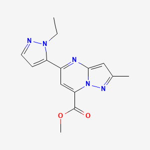 methyl 5-(1-ethyl-1H-pyrazol-5-yl)-2-methylpyrazolo[1,5-a]pyrimidine-7-carboxylate