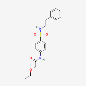 molecular formula C18H22N2O4S B4836197 2-ethoxy-N-(4-{[(2-phenylethyl)amino]sulfonyl}phenyl)acetamide 
