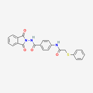 N-(1,3-dioxo-1,3-dihydro-2H-isoindol-2-yl)-4-{[(phenylthio)acetyl]amino}benzamide