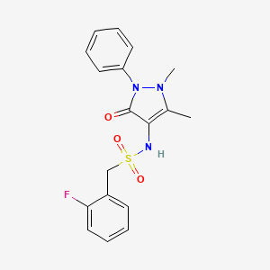 N-(1,5-dimethyl-3-oxo-2-phenyl-2,3-dihydro-1H-pyrazol-4-yl)-1-(2-fluorophenyl)methanesulfonamide