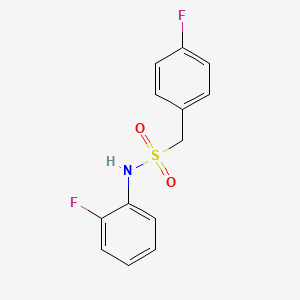 molecular formula C13H11F2NO2S B4836223 N-(2-fluorophenyl)-1-(4-fluorophenyl)methanesulfonamide 