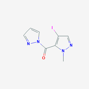 molecular formula C8H7IN4O B4836230 4-iodo-1-methyl-5-(1H-pyrazol-1-ylcarbonyl)-1H-pyrazole 