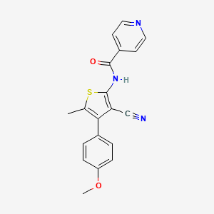 molecular formula C19H15N3O2S B4836237 N-[3-cyano-4-(4-methoxyphenyl)-5-methyl-2-thienyl]isonicotinamide 