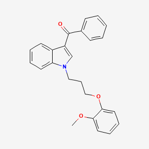 molecular formula C25H23NO3 B4836249 {1-[3-(2-methoxyphenoxy)propyl]-1H-indol-3-yl}(phenyl)methanone 