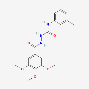 molecular formula C18H21N3O5 B4836250 N-(3-methylphenyl)-2-(3,4,5-trimethoxybenzoyl)hydrazinecarboxamide 