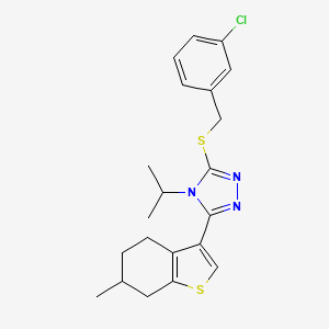 3-[(3-chlorobenzyl)thio]-4-isopropyl-5-(6-methyl-4,5,6,7-tetrahydro-1-benzothien-3-yl)-4H-1,2,4-triazole