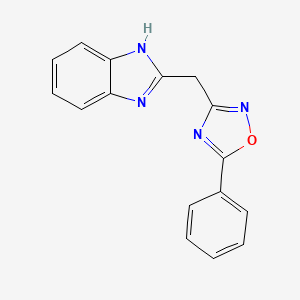 2-[(5-phenyl-1,2,4-oxadiazol-3-yl)methyl]-1H-benzimidazole